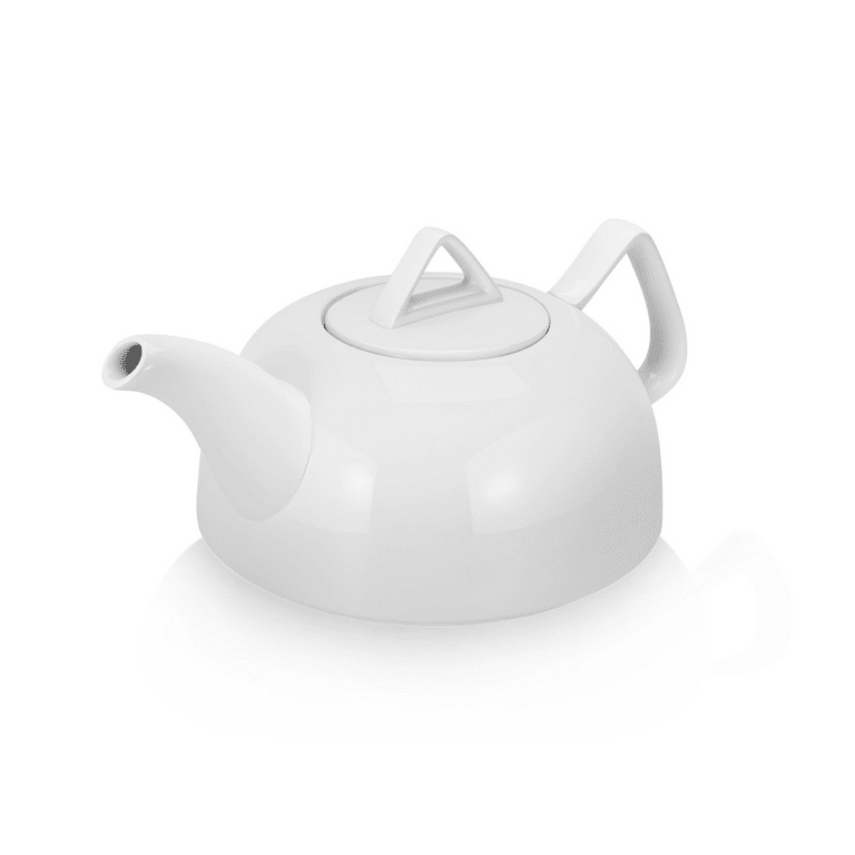 Ceramic Teapot, Non-Insulated Tea Server, Large English, 16 Ounce, Black