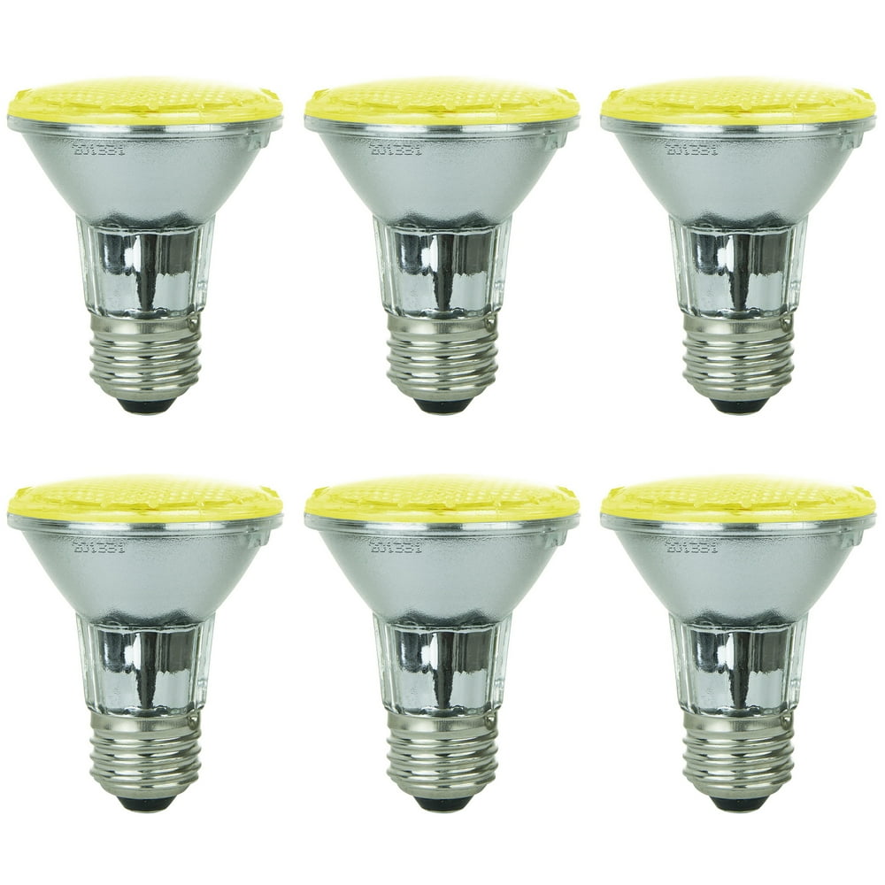 Sunlite Yellow LED PAR20 Reflector Light Bulb, 3 Watts, 120 Volts