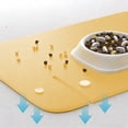 thumbnail image 4 of Waterproof Pet Feeding Mat with Raised Edge, Non-Slip Dog Cat Bowl Mat for Spill Protection, Easy Clean Leather-Look Large 17x12 Inch Floor Protector, 4 of 5