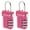 Pink, variant on Fosmon TSA Approved Luggage Locks, (2 Pack) Open Alert Indicator 3 Digit Combination Padlock Codes with Alloy Body and Release Button - Black