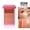 02 Caramel Sunset, variant on Julystar 3-in-1 Blush Palette, creamy blush, matte contour, shimmering highlight, perfect for everyday natural nude makeup