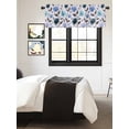 thumbnail image 5 of Kitchen Valances for Window, Pastoral Flower Watercolor Light Filtering Rod Pocket Valance Curtain, Retro Farmhouse Leaves &nbsp;Short Curtains Window Topper for Bedroom Bathroom Living Room 42x12in, 5 of 9