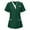 #01Dark Green, variant on Housekeeping Uniforms - Women's Lightweight Stretchy Scrubs for Cleaning Jobs Red M