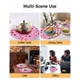 thumbnail image 2 of 13 Inch Round Placemats Set of 4, Valentines Love Heart Non Slip Heat Insulation PP Table Mats, Romantic Pink Red Black Washable Place Mats for Kitchen Dining Party Table Decor, 2 of 7