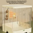 thumbnail image 3 of Methold Jaula para pájaros multifuncional con ondas laterales, pequeña lámpara eléctrica, jaula para pájaros, temperatura baja, consumo de Suministros para pájaros Varilla calefactora, 3 of 6