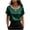 *Army Green, variant on VBVC Women's Satin Pearl Neck Blouse,Ladies Short Sleeve V-Neck Work Top, Elegant Office Party Shirt for Women,Army Green,S-2XL