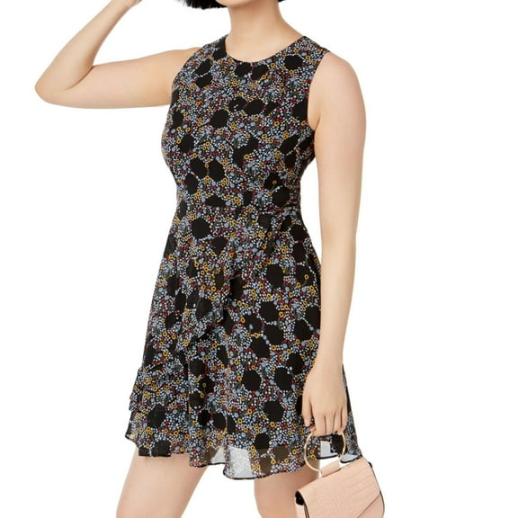 Maison Jules Womens Printed A-Line Dress