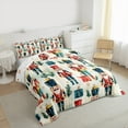 thumbnail image 3 of Feelyou Teens Cartoon Nutcracker Queen Comforter Set, Christmas Tree Gift Bedding Sets, Winter Snowflake Print Reversible Bedding Comforter Set, Ultra Soft Home Decor, 3pcs, 3 of 8