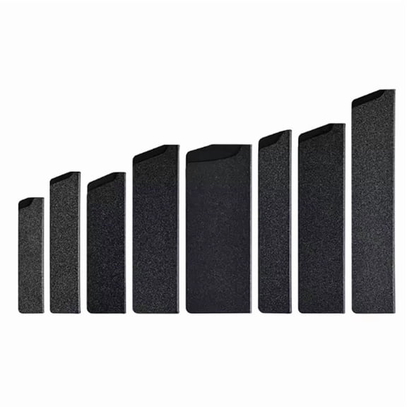 8-Piece Knife Edge Guard Set Black Universal ABS Plastic Sheath Non- Felt Lining Chef Kitchen Tools