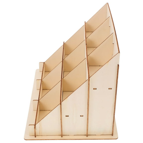 Siliaire 1 Set Trading Card Display Stand Rectangular Wooden Craft Show Display Ideal for Retail Showcase Home Users