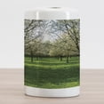 thumbnail image 2 of Tree Ceramic Toothbrush Holder, Cherry Blossoms View in Spring Season, Decorative Versatile Countertop for Bathroom, 4.5" X 2.7", Lime Green Dark Brown, 2 of 4