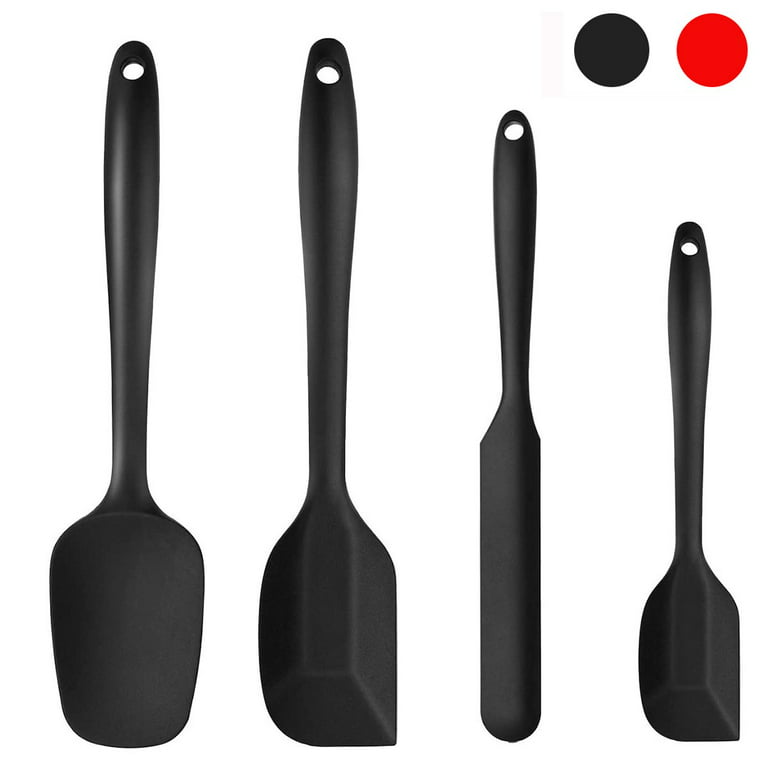 Silicone Spatula, Stainless Steel Core Heat Resistant Non stick Rubber  Spatulas, Set of 4