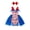 Blue, variant on ZEHJUHAN Summer Baby Girls Independence Day Bodysuit Flag Pattern Triangle Romper with Bowknot for Outdoor Blue,0-3M
