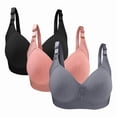 thumbnail image 5 of Sakmal Everyday Bras for Women Lift Bralette Gray Plunge Ladies Bras 38/85,3-Pack, 5 of 5