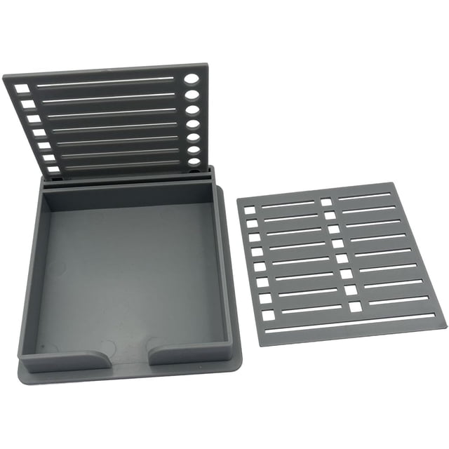Sticky Note Dispenser, Note Pad Holder Note Template Organizer for Classroom, Home, Office, Grey 2pcs