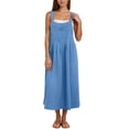 thumbnail image 3 of Oksale Vacation Dresses for Women Casual Sleeveless Linen Dress with Pockets 2026 Maxi Beach Dresses Blue M, 3 of 8