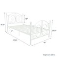 thumbnail image 5 of DHP Bombay Metal Bed Frame - Vintage Design - Twin Size (White), 5 of 5
