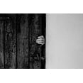 thumbnail image 2 of Schuster, Inge 32x23 White Modern Wood Framed Museum Art Print Titled - Hand On Door, 2 of 4