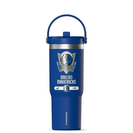 Hydrapeak x NBA Officially Licensed Dallas Mavericks 32 oz Nomad Tumbler with Handle and Straw Lid Leakproof Stainless Steel Water Bottle