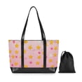 thumbnail image 7 of FORMRS Canvas Laptop Tote Bag for Women with 15.6" Computer Compartments Shoulder Handbag, Gradient Pink Stars, 7 of 7