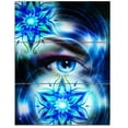 thumbnail image 2 of Design Art - Oeil de Femme avec Fleurs Fractales, 2 of 3