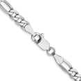 thumbnail image 3 of 14K White Gold Figaro Chain Styles Necklace 4 mm Flat Lobster Clasp 24 inch, 3 of 4
