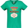 thumbnail image 3 of Inktastic Maltipoo Dog Gift Poodle Maltese Women's V-Neck T-Shirt, 3 of 5