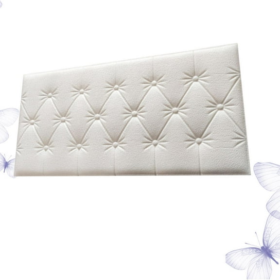 COSMOBETTY Adhesive 3D Xpe Wall Sticker 1Pack For Living Room Decoration White 23.2x11.6x0.5In