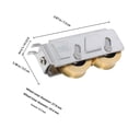 thumbnail image 2 of SOPOTUTU 2Pcs Garage Door Rollers Sliding Door Roller Copper for High Stability Homeowners, 2 of 5