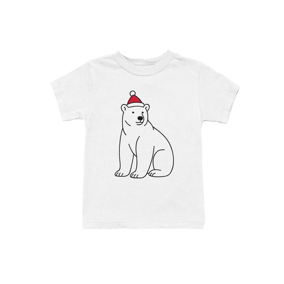 Festive Bear in Christmas Hat Youth's T-shirt