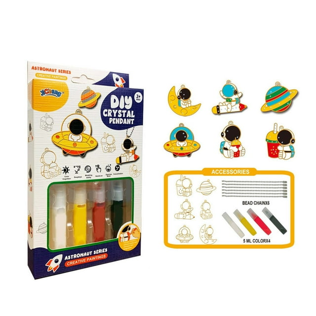 RKSTN A Chopper DIY Crystal Paint Arts and Crafts Set Three Dimensional Baking Graffiti Coloring and Adhesive Painting 20ml