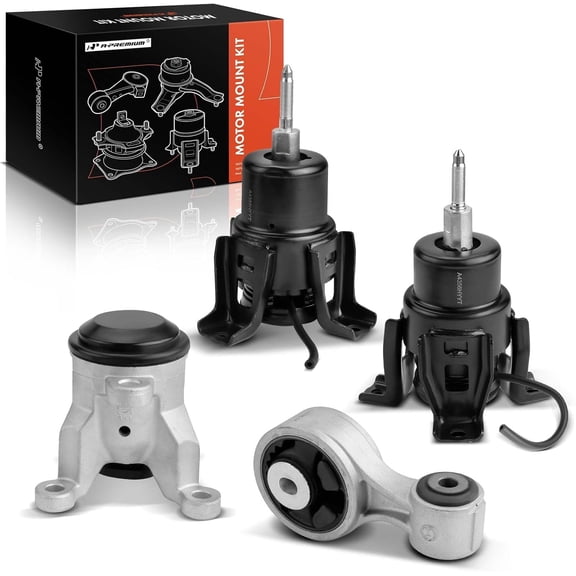 A-Premium 4PCS Engine Motor Mount and Torque Strut Mount Kit Compatible with Nissan Altima 2007-2012, Maxima 2009-2014, 3.5L, Replace# 113509N00A, 11350JP00B