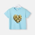 thumbnail image 3 of Camiseta de verano 100 % algodón para adolescentes, camiseta de algodón con cuello redondo y estampado sencillo de Minions de dibujos animados para niños y niñas, ropa de manga corta para niños, 3 of 5