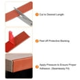 thumbnail image 5 of Uxcell 16mm x 5000mm Flexible TPE Self Adhesive U-Shape Veneer Edging Edge Banding Brown, 5 of 6