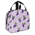 thumbnail image 3 of Purple Grape Lunch Bag Thick Aluminum Foil Lunch Tote for Women Office Picnic Travel Gift, 3 of 7