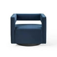 thumbnail image 6 of Modway Booth Modern Performance Velvet Swivel Armchair in Midnight Blue, 6 of 9