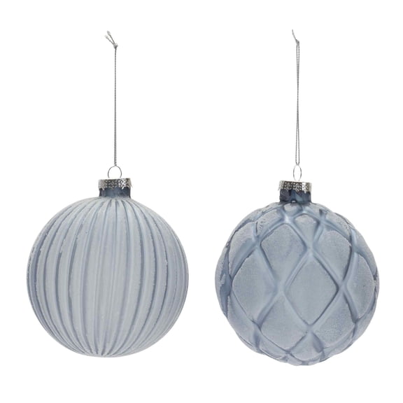 Melrose International LLC Ball Ornament (Set of 6) 4"D Glass