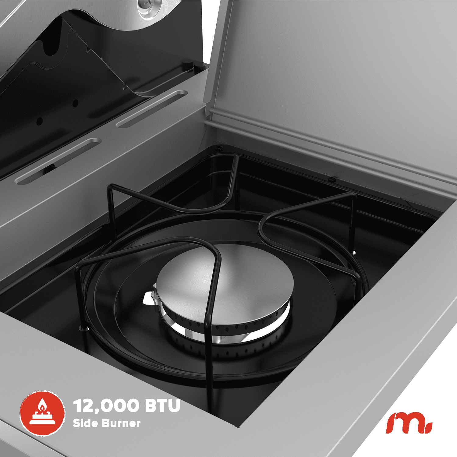 Megamaster 6-Burner Gas Grill with Side Burner, Stainless Steel Lid Temperature Gauge, 66,000 BTUs, 737 SQ. In. Cooking Area, Propane BBQ Grill for Outdoor Cooking, Patios, and More - 720-0983CB