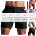 thumbnail image 3 of ZQUUVOU Men's Shorts Button Zip Fly Elastic Waist 3 Inch Inseam Outdoor Beach Golf Running Shorts with Pockets Black, 3 of 8
