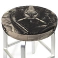 thumbnail image 3 of Lsque Vintage Ram Pilot Pattern Round Bar chair cushion covers Velvet Fabric Premium Comfort Protects from Scratches and Stains for 14-17 Inch Chair-12 inch, 3 of 7
