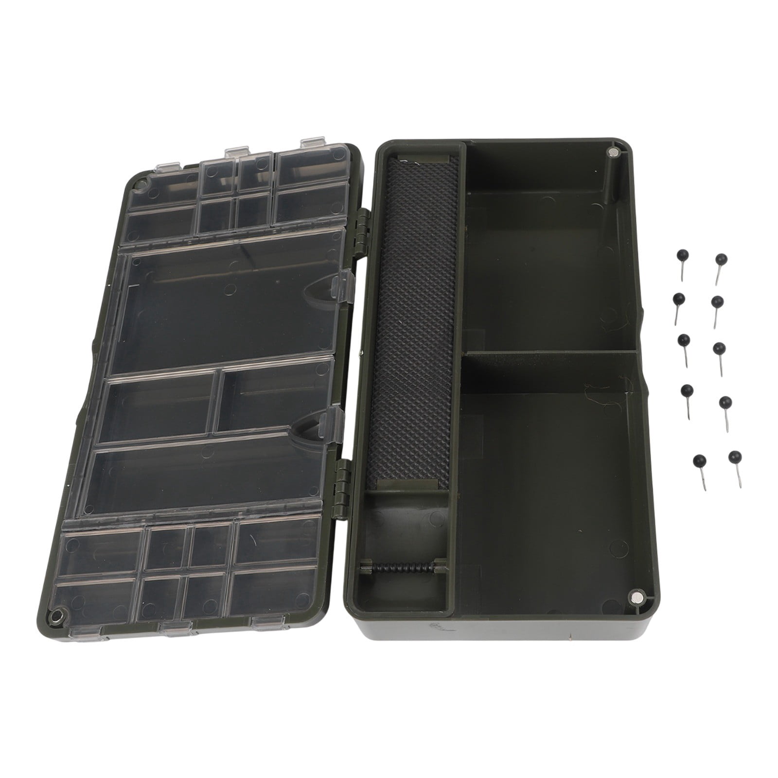 RANMEI Fishing Trip Carp Fishing Tackle Box Fishing Tackle Box Magnetic Tackle Box 10Pcs Rig Pins Accessories For Display