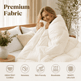thumbnail image 3 of Unikome All Season Goose Down Feather Fiber Comfrter with Natural Filling, Soft & Breathable Lightweight Duvet Insert, OEKO-TEX Certified, Machine Washable, Cal King 108 x 94 Inch,Cream, 3 of 4