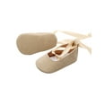 thumbnail image 3 of Faithtur Kids Princess Shoes Solid Color Soft Sole Footwear with Ribbon, 3 of 5