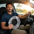 thumbnail image 6 of Car Steering Wheel Sunshade Cover, with Elastic Pull Cord for Easy Installation and Removal, Suitable for Many Car Models,16 inches, Gray, 6 of 6