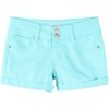 Vanilla Star Big Girls Solid Roll Cuff Denim Shorts 7 Aruba blue