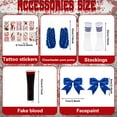 thumbnail image 3 of Alaiyaky Kids Zombie Cheerleader Fancy Dress Girls Halloween Costume Horror High School Girls Kids Outfit Halloween Dress Up Blue, 3 of 4