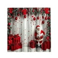 thumbnail image 2 of Christmas Ball Holiday Printed Curtains, 2 Pieces 2D Flat Printed Red Luxury Xmas Print Curtains with Snowflakes and Pine Branches for Bedroom Living Room Holiday Party Decor(39*86inch), 2 of 7