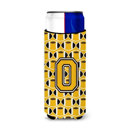 

Carolines Treasures CJ1080-OMUK Letter O Football Black Old Gold and White Ultra Beverage Insulators for slim cans