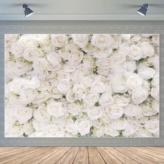 Flower Wall Backdrop Wedding Spring Tea Party Flowers Mother Day Party Flowers Backdrop Girls Birthday Baby Shower Party Banner Decorations Supplies Photo Booth Props
