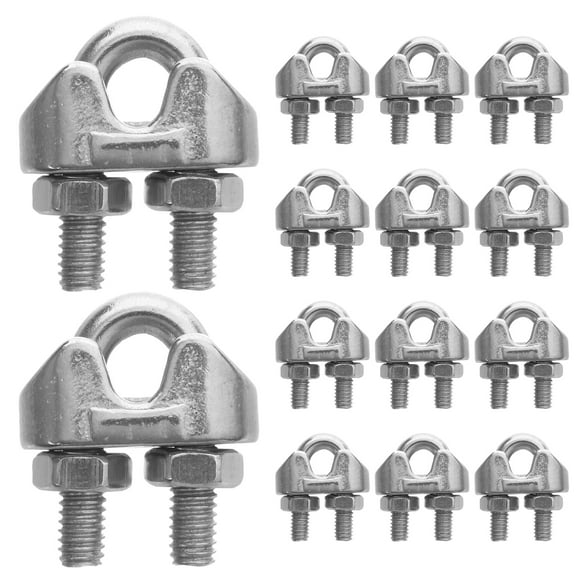 20pcs Stainless Steel Cable Clamps U Clamp Wire Rope Fixing Clamps M3